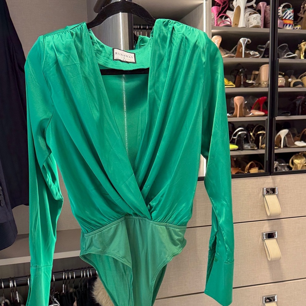 Elegant Green Bodysuit by Balmain